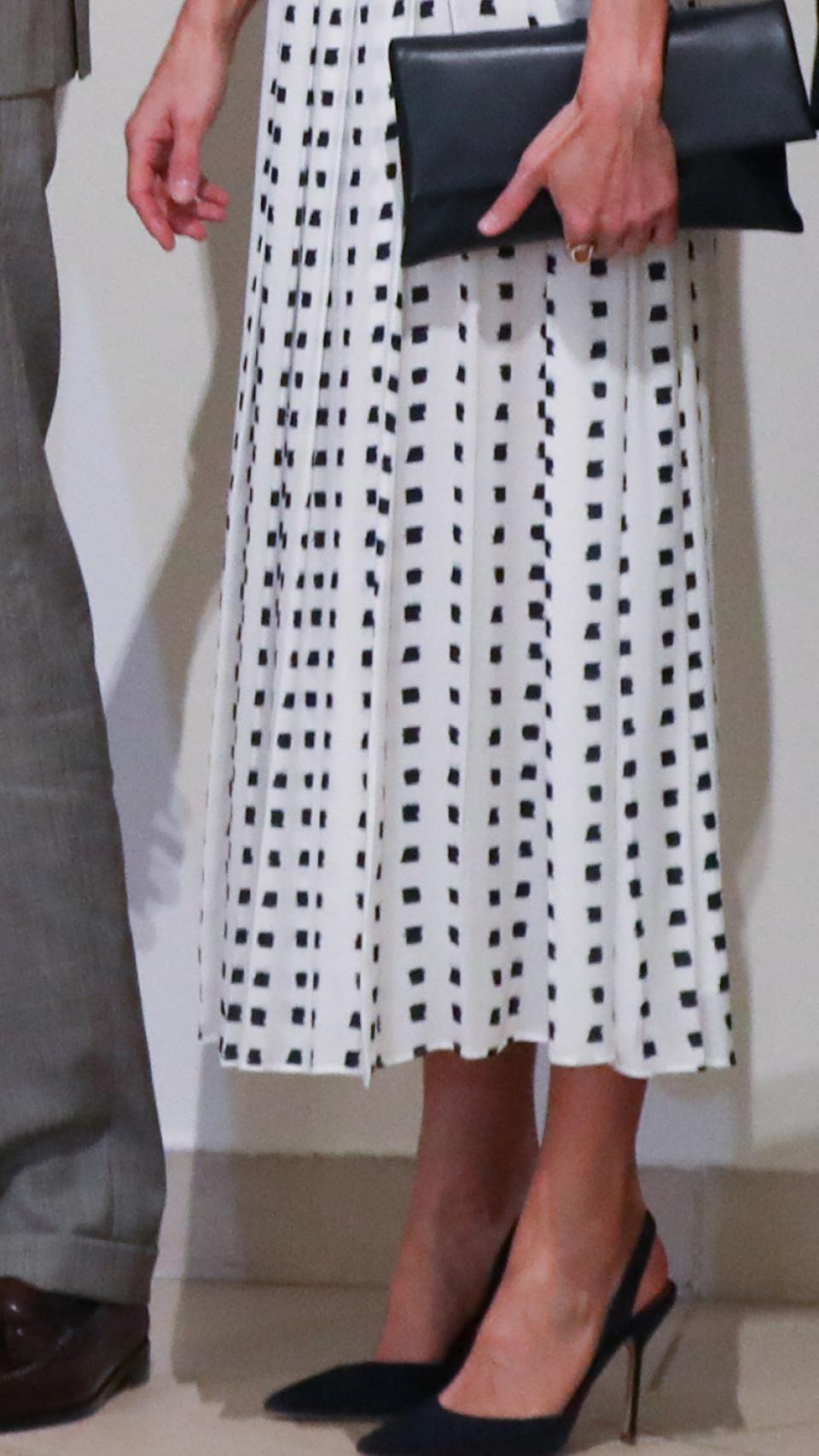 El bolso y los zapatos que ha lucido Letizia.