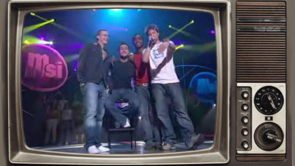 Montaje de Jaleos del grupo Blue en 'Música Sí'.