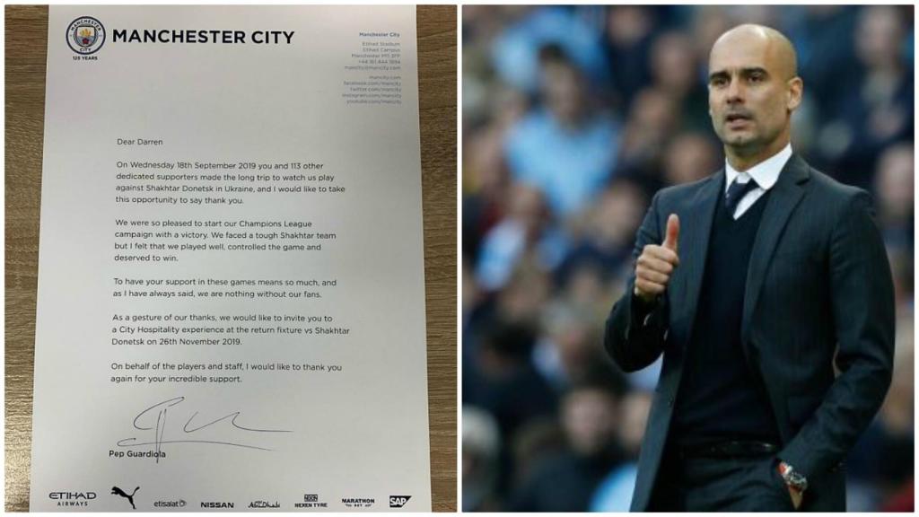 La carta de Pep Guardiola