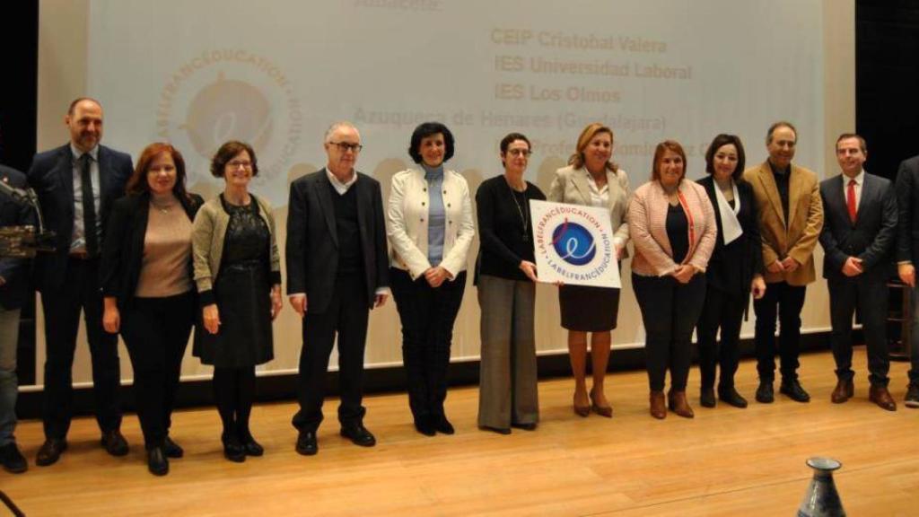 Entrega del sello de calidad ‘LabelFrancEducation’ a centros educativos de CLM en un acto celebrado en Talavera
