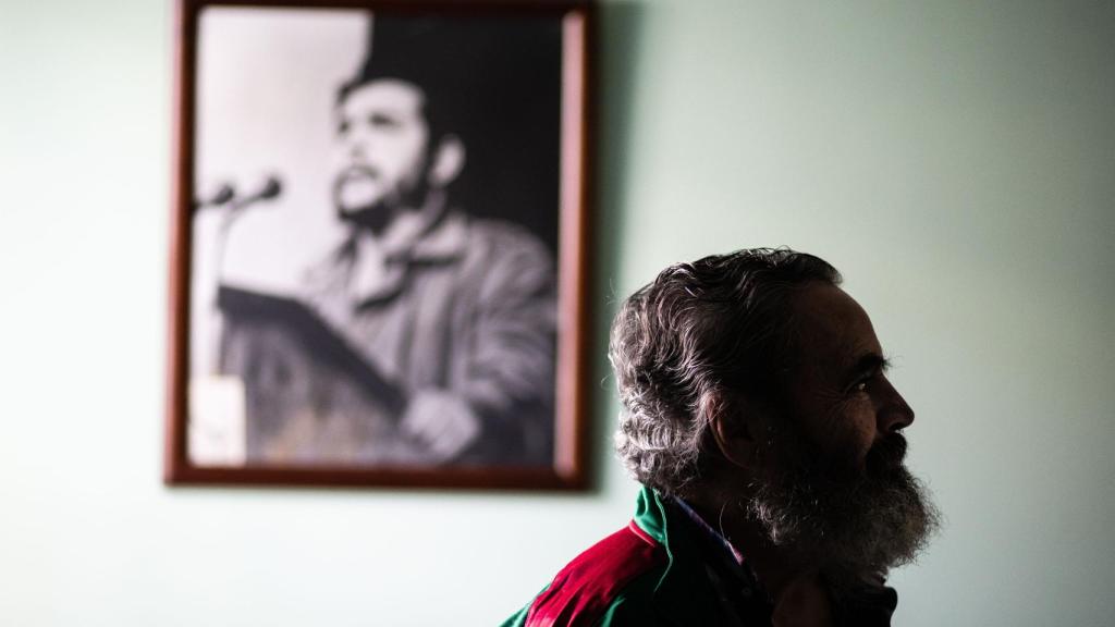 Juan Manuel Sánchez Gordillo, alcalde de Marinaleda, en su despacho.