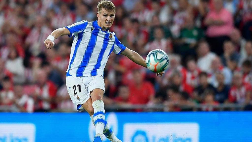 Martin Odegaard, en un partido de la Real Sociedad