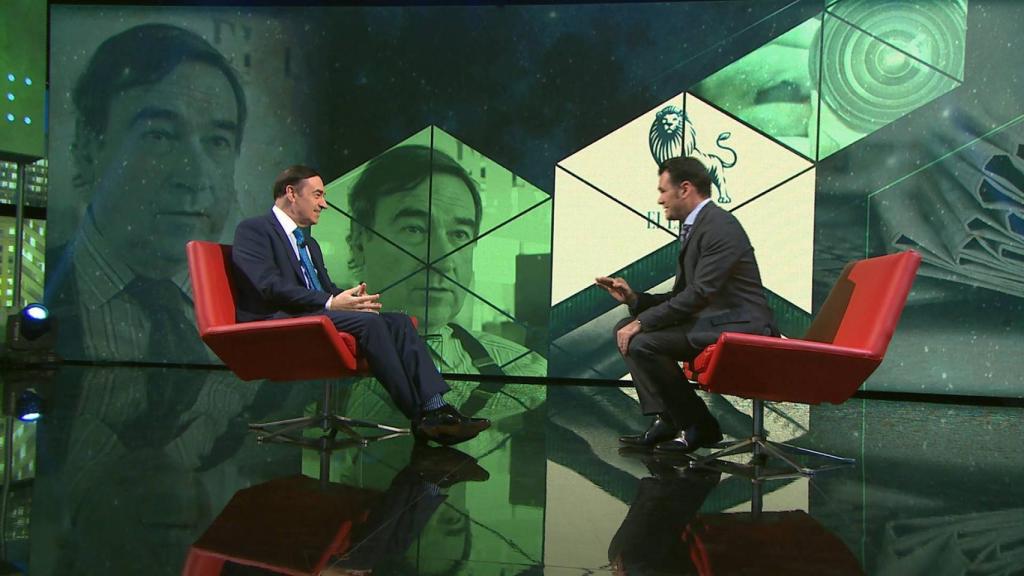 Pedro J. Ramírez durante la entrevista.