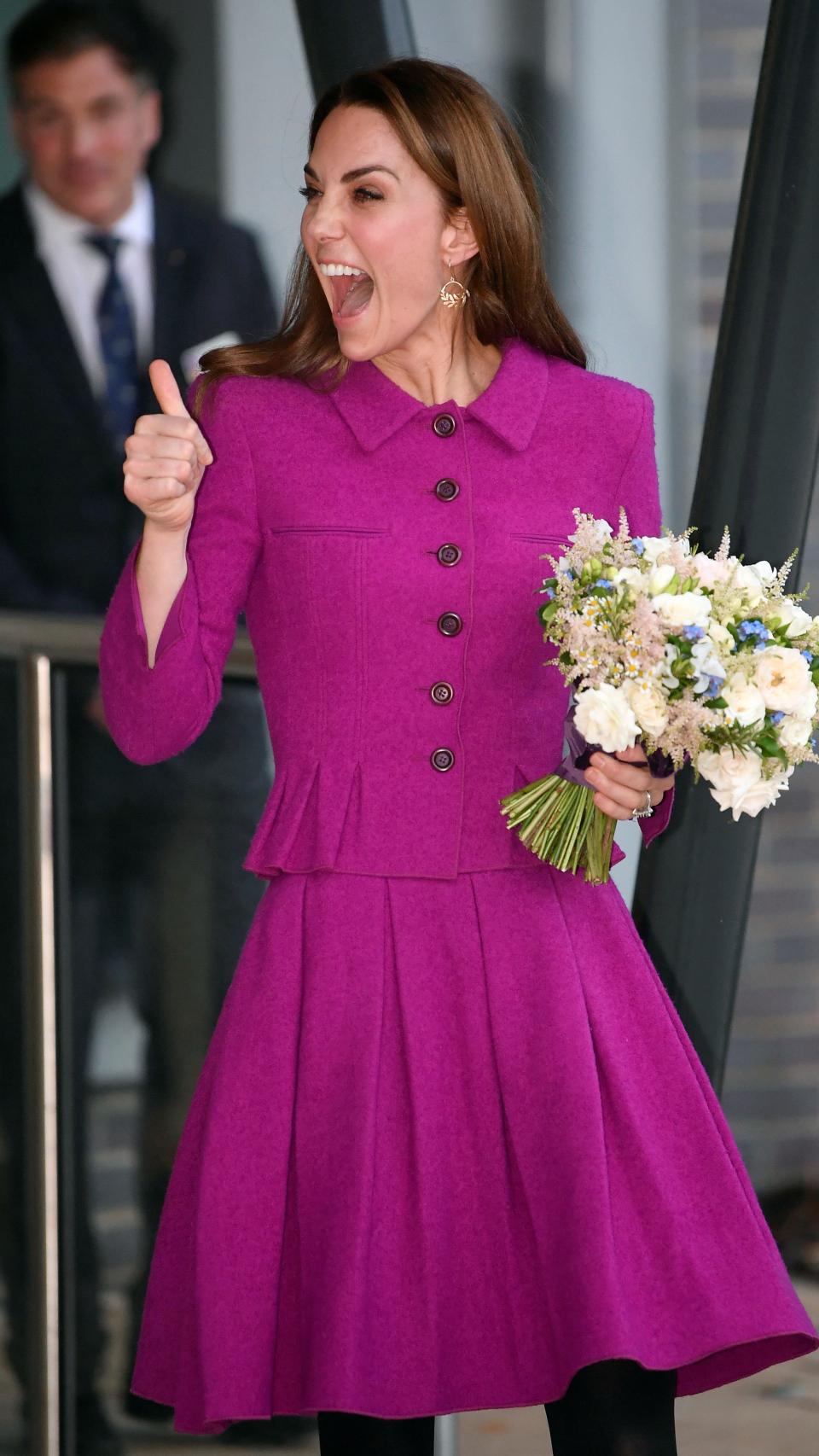 Kate, exultante en el acto.