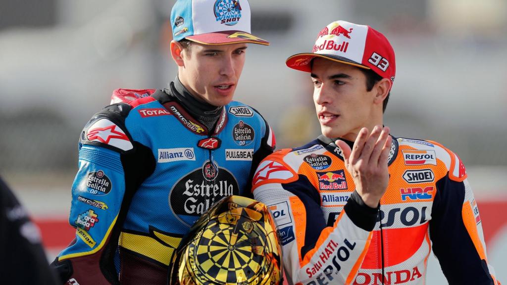 Álex Márquez y Marc Márquez, en el GP de Valencia