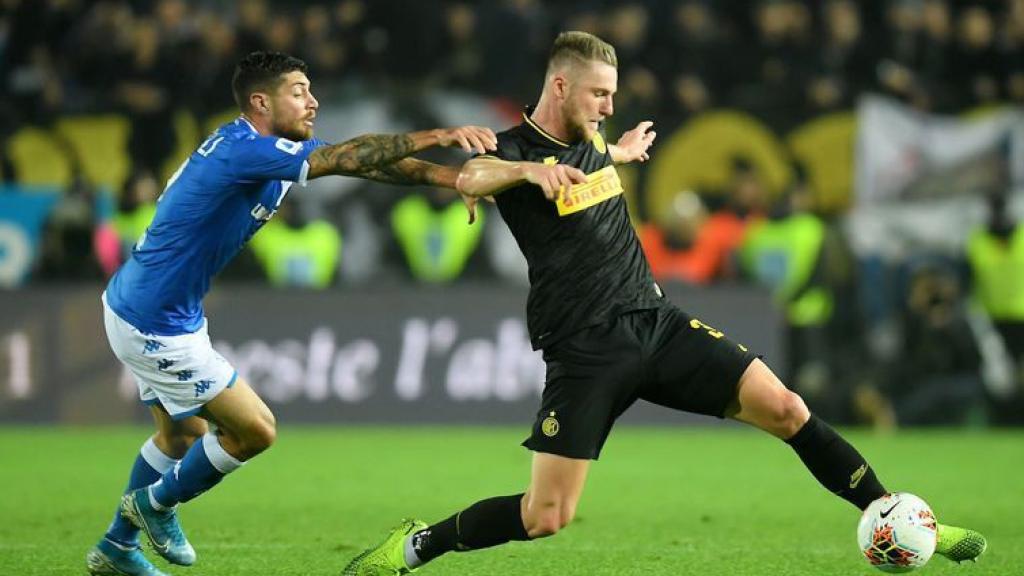 Skriniar, en plena acción con el Inter de Milán
