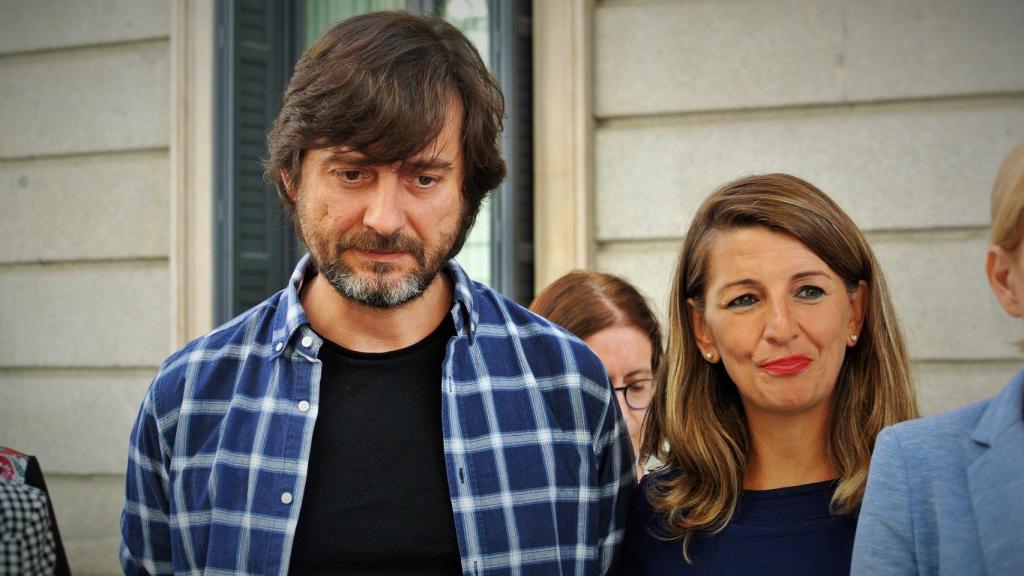 Rafa Mayoral y Yolanda Díaz, dos de los líderes de Unidas Podemos más comprometidos con las reivindicaciones de los pensionistas.