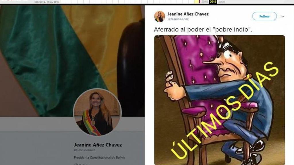 Uno de los tuits polémicos de Jeanine Áñez