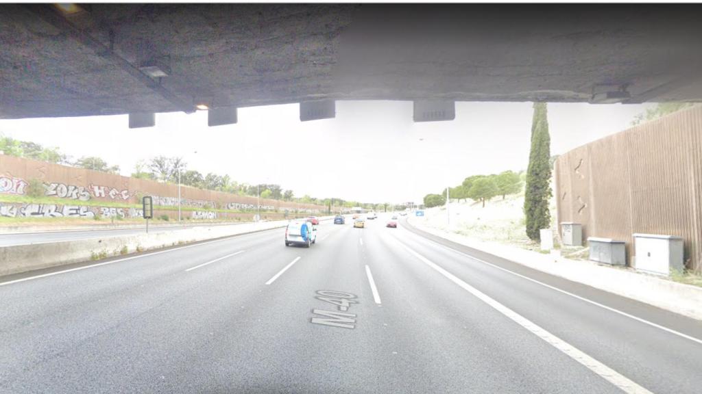 El túnel de la M-40 a la altura de El Pardo, donde se producen los mayores accidentes.