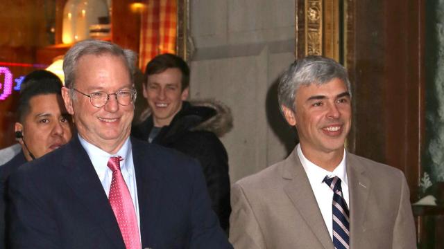 Eric Schmidt y Larry Page de Google.