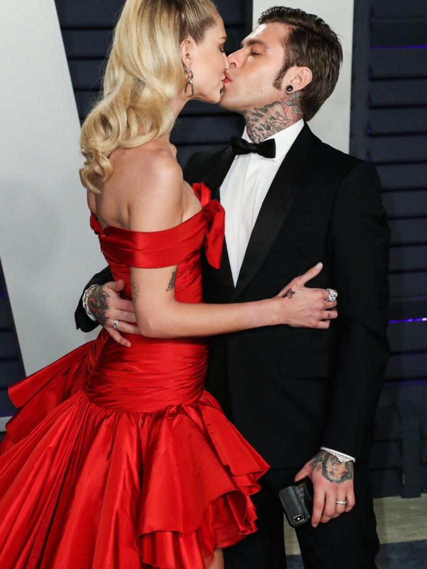 Junto a su marido el rapero Fedez.