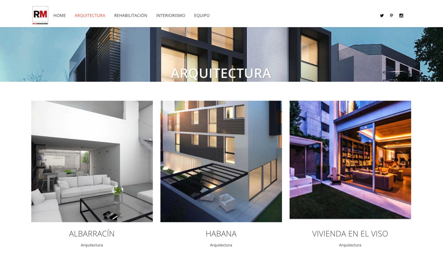 Proyectos de arquitectura de la web de Rocío Monasterio que han sido eliminados de su web.