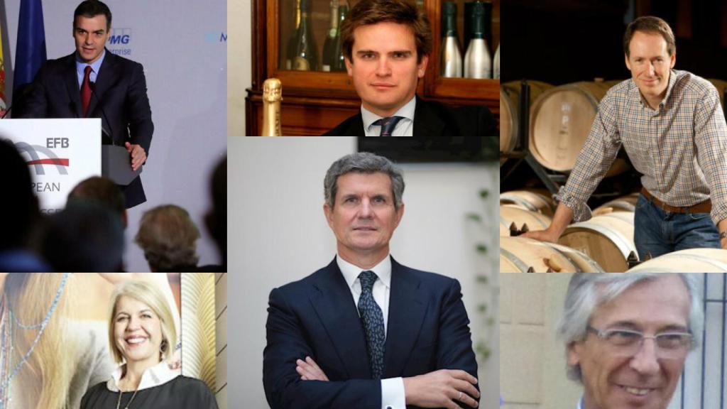 Pedro Sánchez, Ramón Raventós, Miguel Torres, Alba Tous, Francisco Riberas y Javier Roca Hernández.