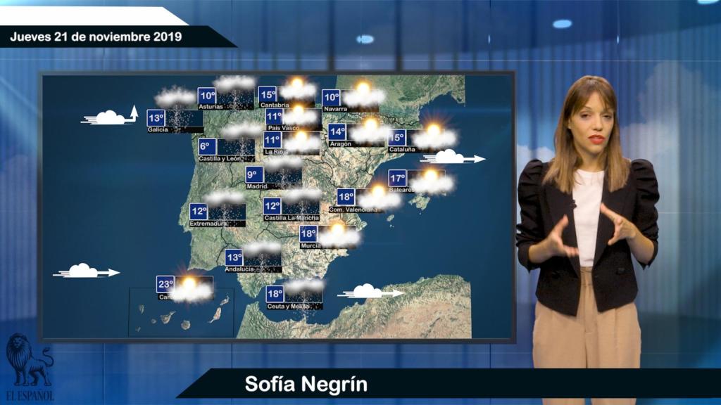 Fotograma de la predicción del tiempo de El Español.