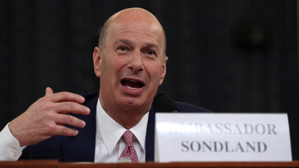 Gordon Sandland durante su declaración en el 'impeachment'