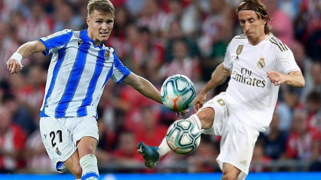 Maritn Odegaard y Luka Modric