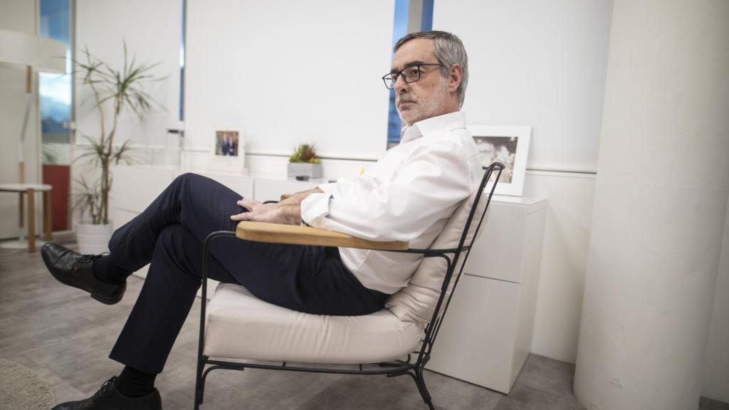 Villegas, durante un momento de la entrevista con este periódico.