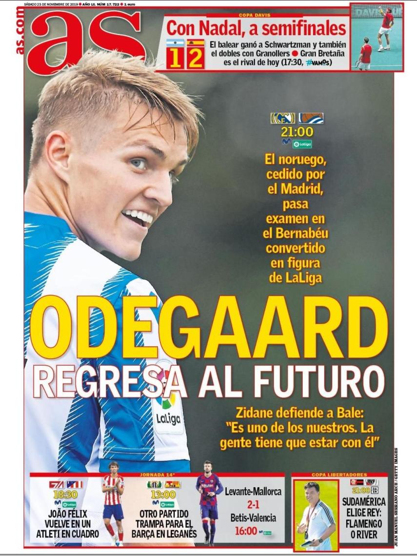 La portada del diario AS (23/11/2019)