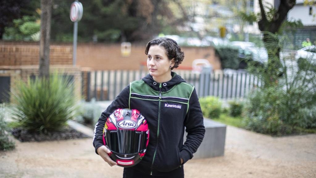 La piloto Ana Carrasco, en un momento de la entrevista con EL ESPAÑOL.