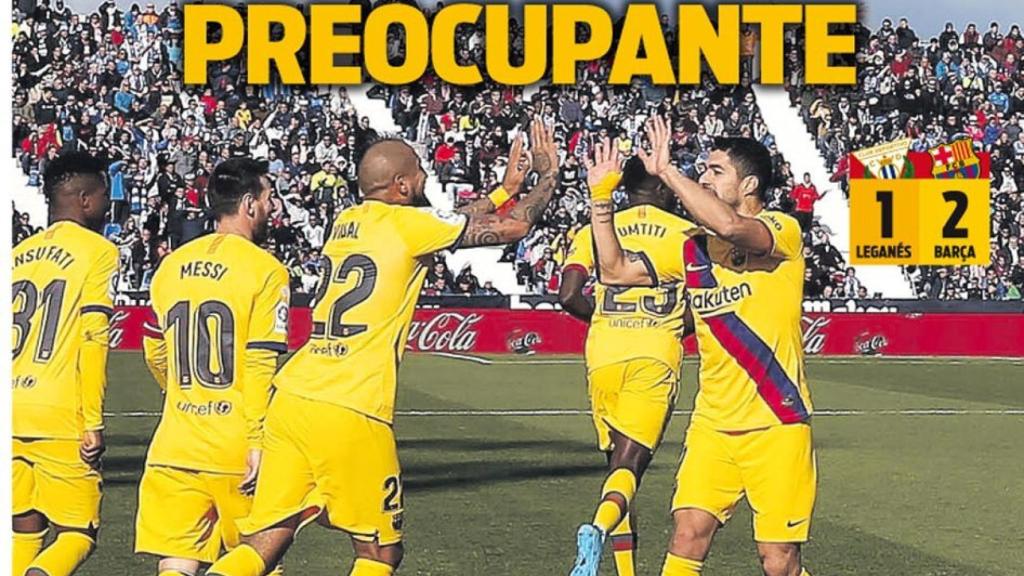 La portada del diario Sport (24/11/2019)