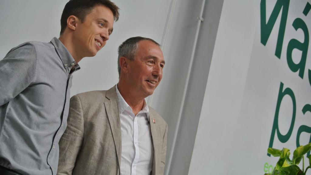 Íñigo Errejón (Más País) y Joan Baldoví (Compromís), en la presentaciónd e candidaturas para le 10-N.