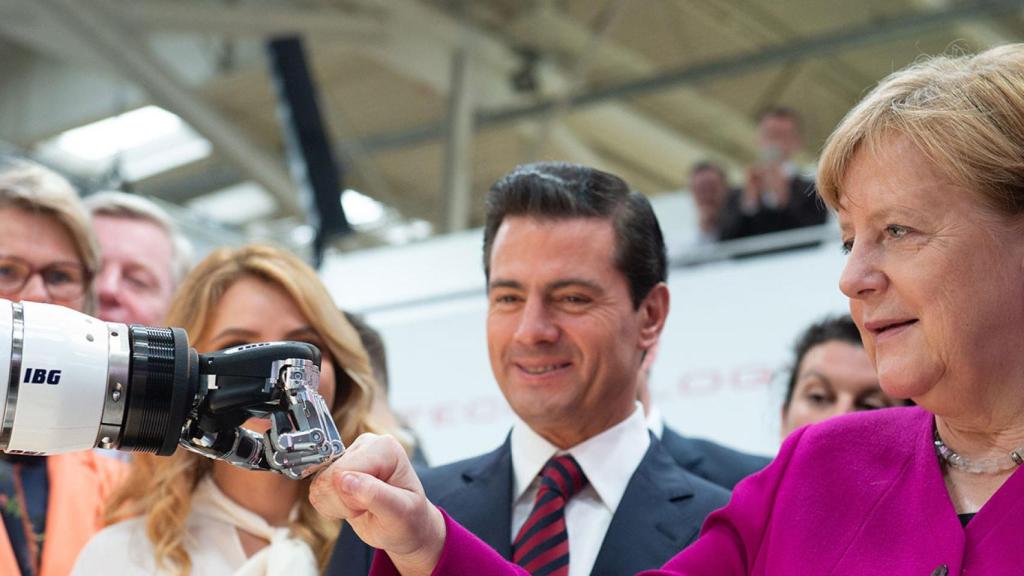 Angela Merkel en la úlitma edición de la Hannover Messe.
