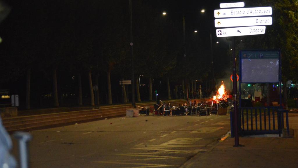 Incidentes en Lleida el 18 de octubre pasado./
