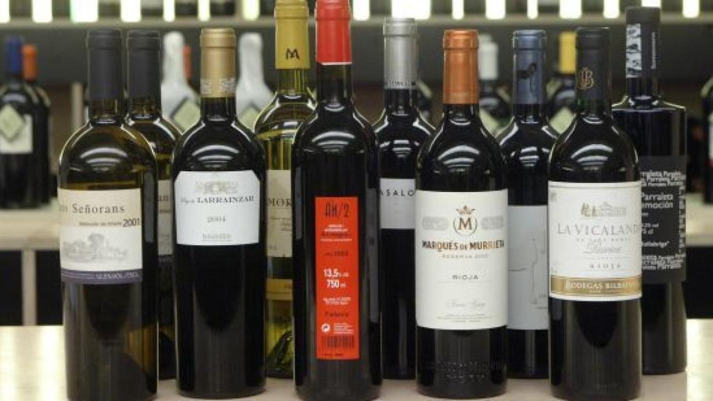 Botellas de vino.