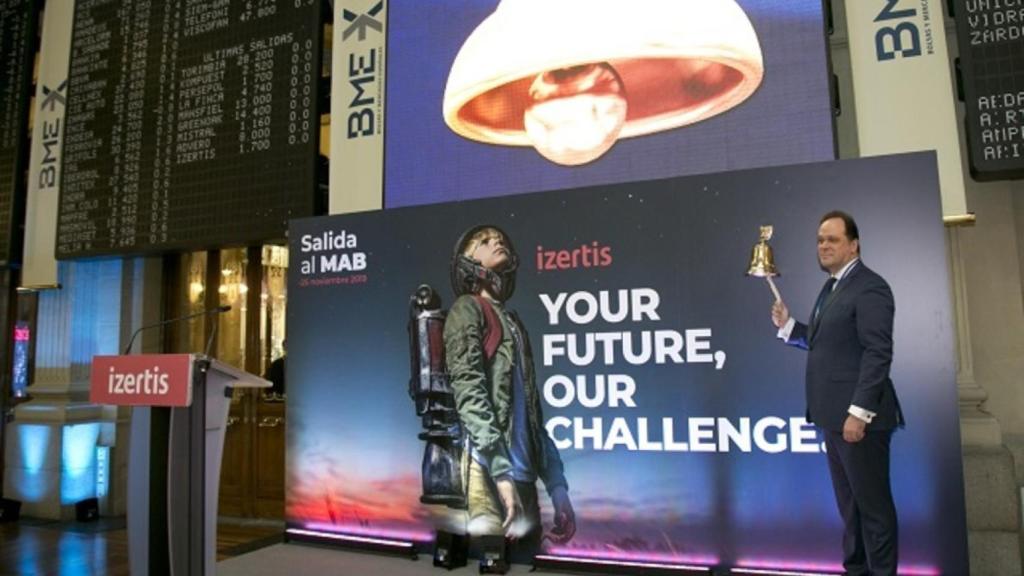 El presidente de Izertis en la incorporación de la compañía al mercado.