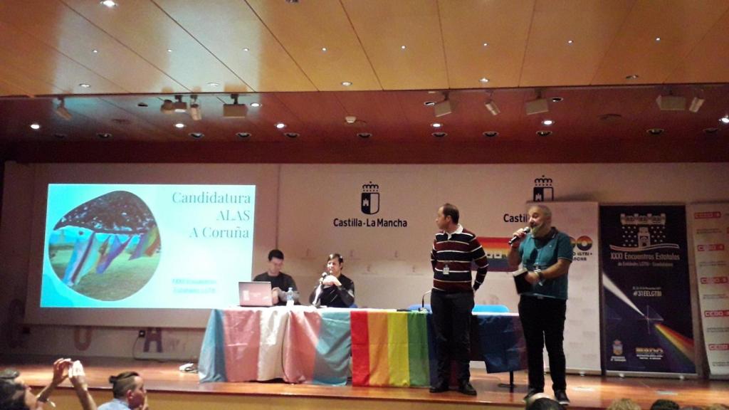 Ayer, recibiendo la noticia de que A Coruña sería sede en 2020