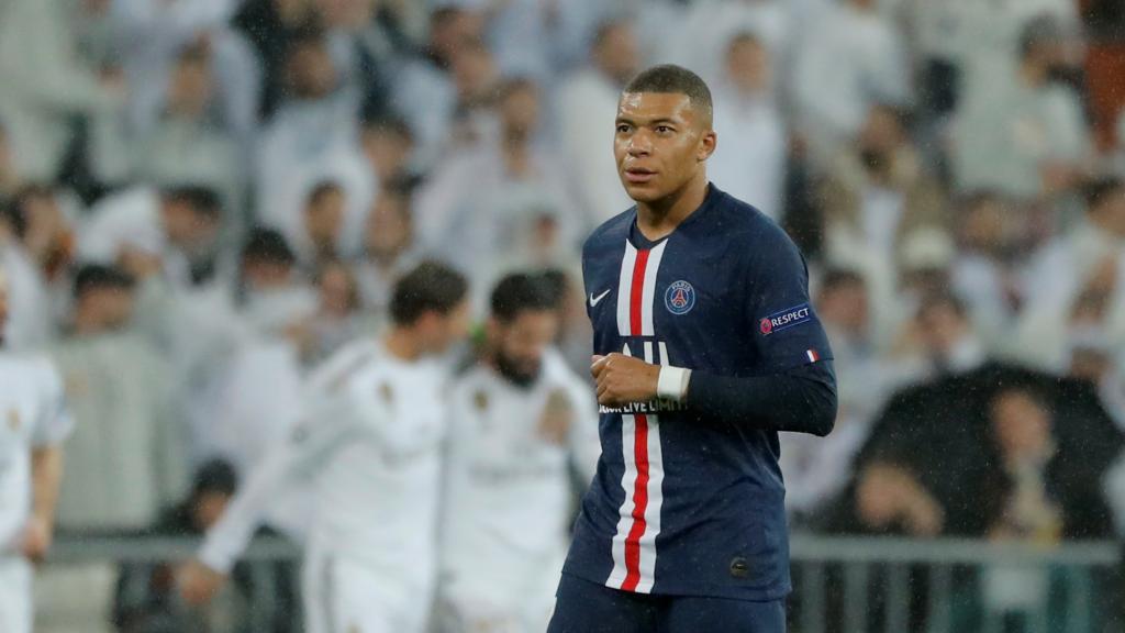 Kylian Mbappe, en el Santiago Bernabéu