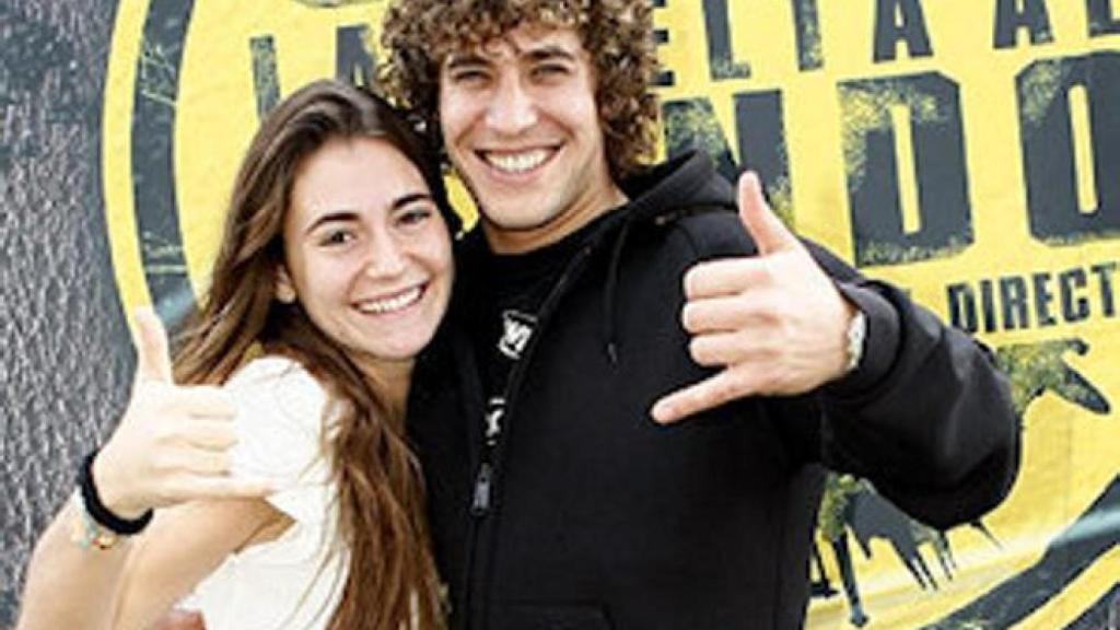 Con su novia, en la promoción del programa de Antena 3.