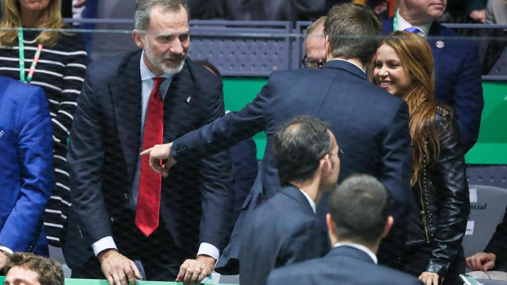 Felipe VI, durante el partido de Rafael Nadal en la Copa Davis.