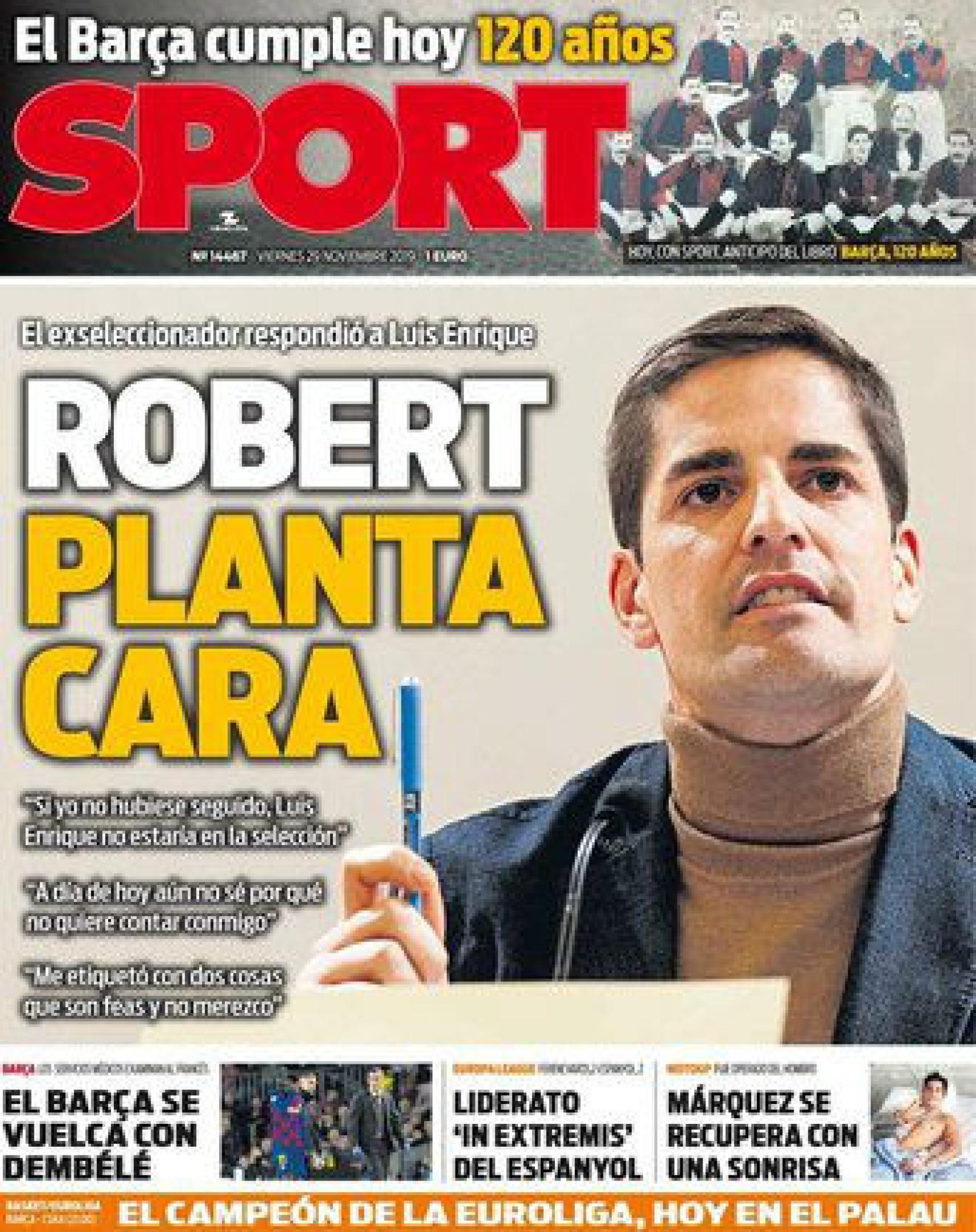 Portada SPORT (29/11/2019)