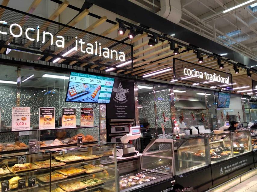 Zona de productos de Alcampo.