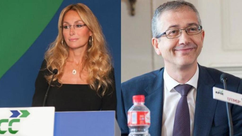 Esther Koplowitz y Pablo Hernández de Cos.