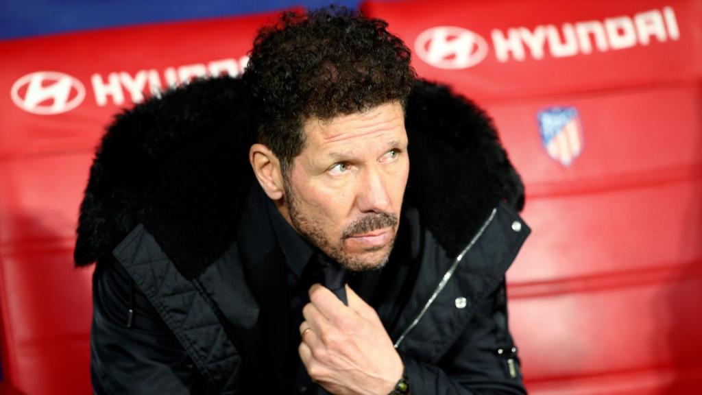 Simeone, en el banquillo del Atlético de Madrid