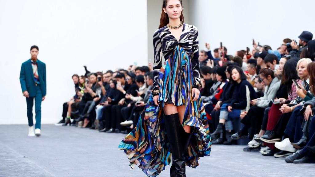 Desfile de Roberto Cavalli durante la Semana de la Moda de Milán 2019.