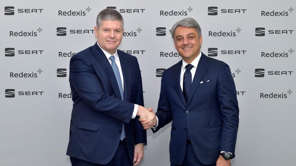 Los presidentes de Seat y Redexis tras la firma del acuerdo.