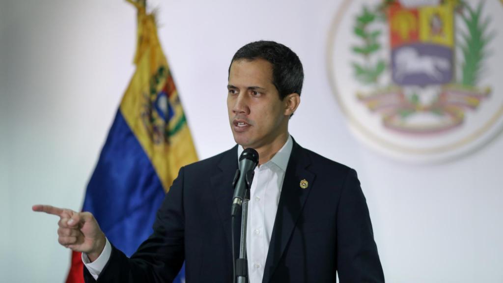 Juan Guaidó, durante una conferencia de prensa en Caracas.