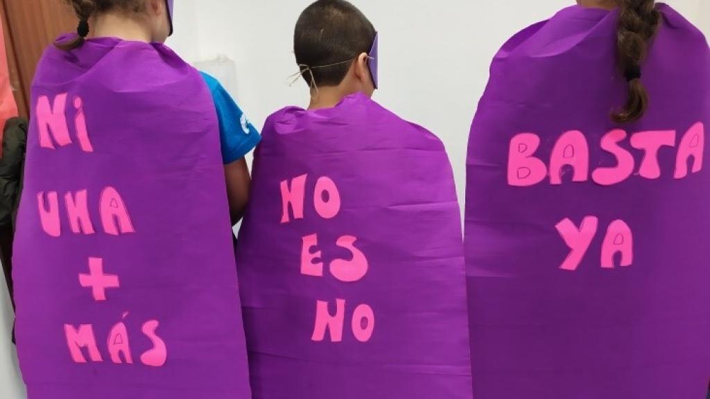 Durante la marcha del 25N en Melilla.