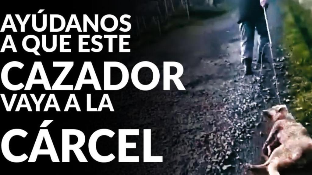 Cartel para recoger firmas con una imagen del durísimo vídeo