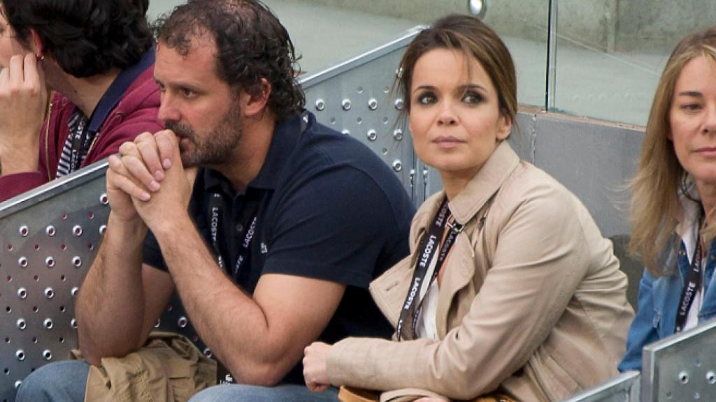 Carme Chaparro y su pareja, en un evento deportivo.