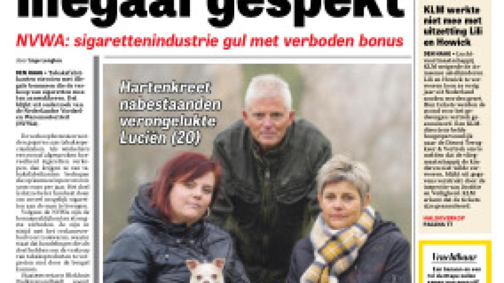 La portada de este viernes del diario holandés de Telegraaf