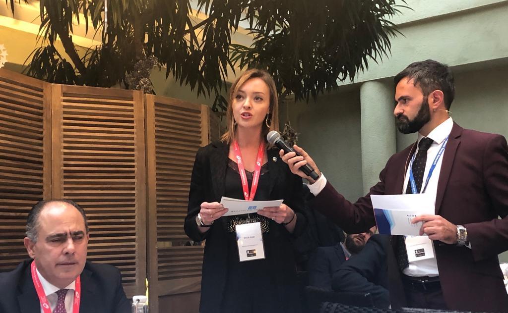 La conselleira en su intervención en Bruselas (Xunta de Galicia)