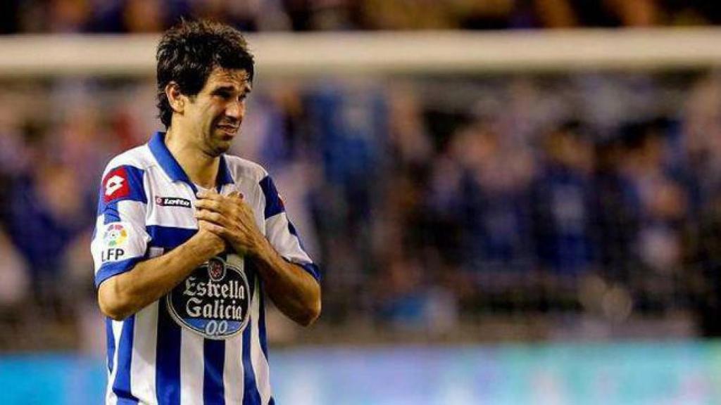 Valerón, durante un partido