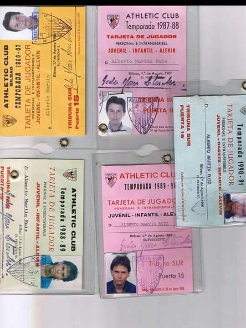 Las ficha de los canteranos del Athletic, entre los que está nuestro ertzaina.