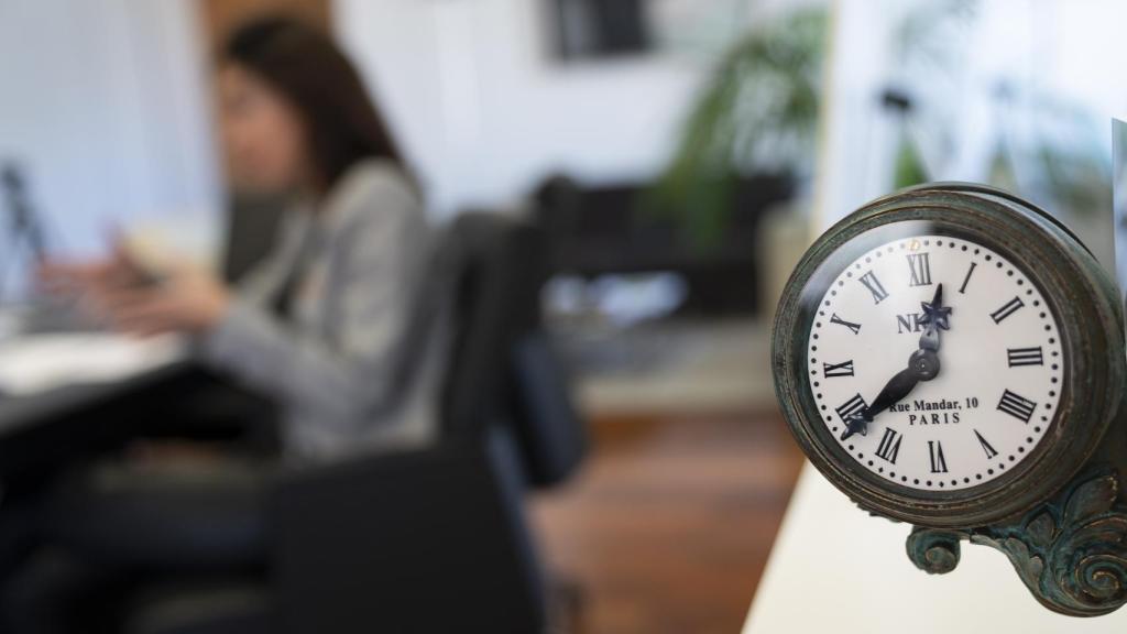 Un momento de la entrevista con Isabel Pardo de Vera.