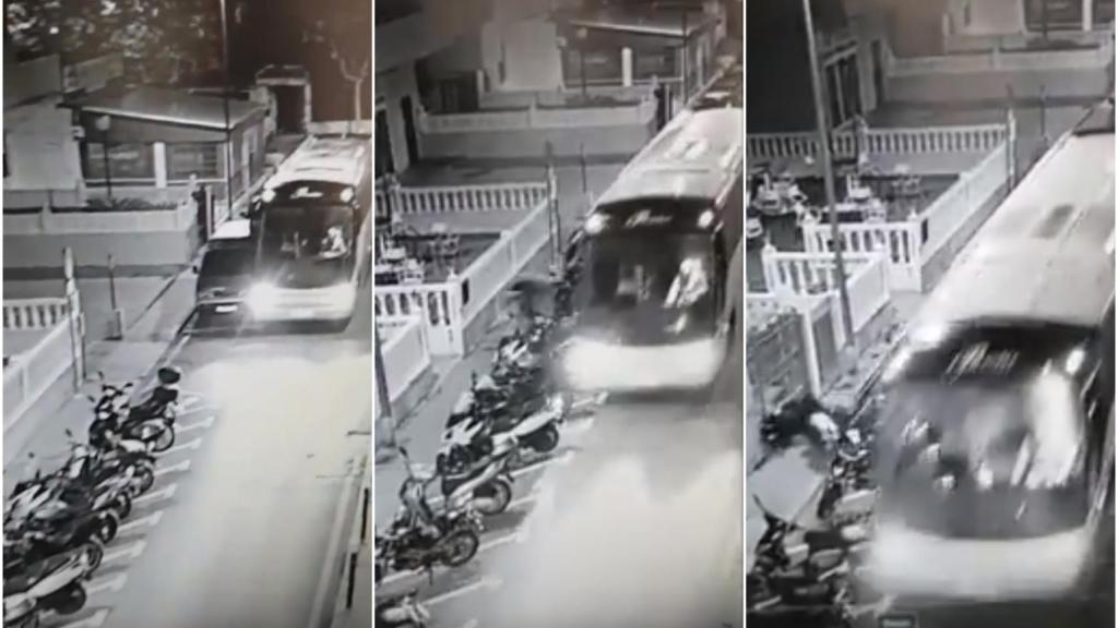 El incidente tuvo lugar de madrugada, cuando el hombre se llevó por delante todos lo vehículos aparcados.