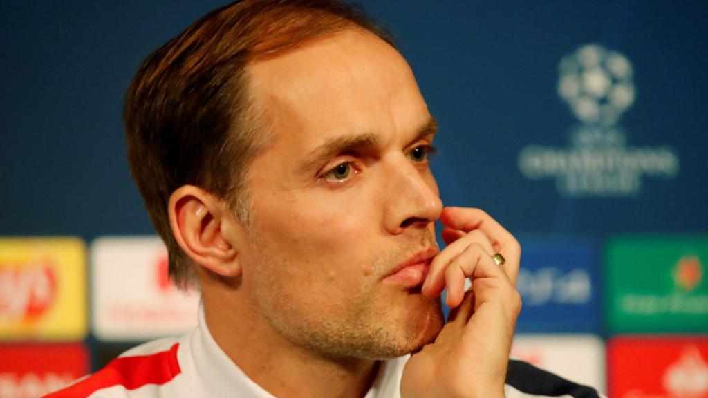 Thomas Tuchel, en rueda de prensa de la Champions League